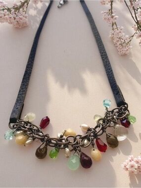 Silpada Vintage Multicolor Teardrop Charm Necklace - Women Jewelry N1263